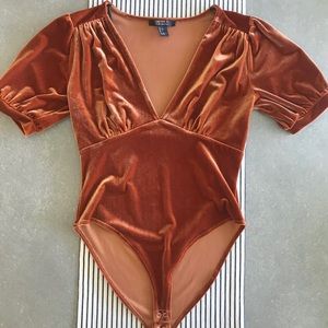 Forever 21 Velvet Bodysuit